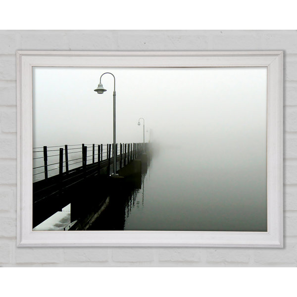 Bright Star Misty Ocean Pier Einzelner Bilderrahmen Kunstdrucke